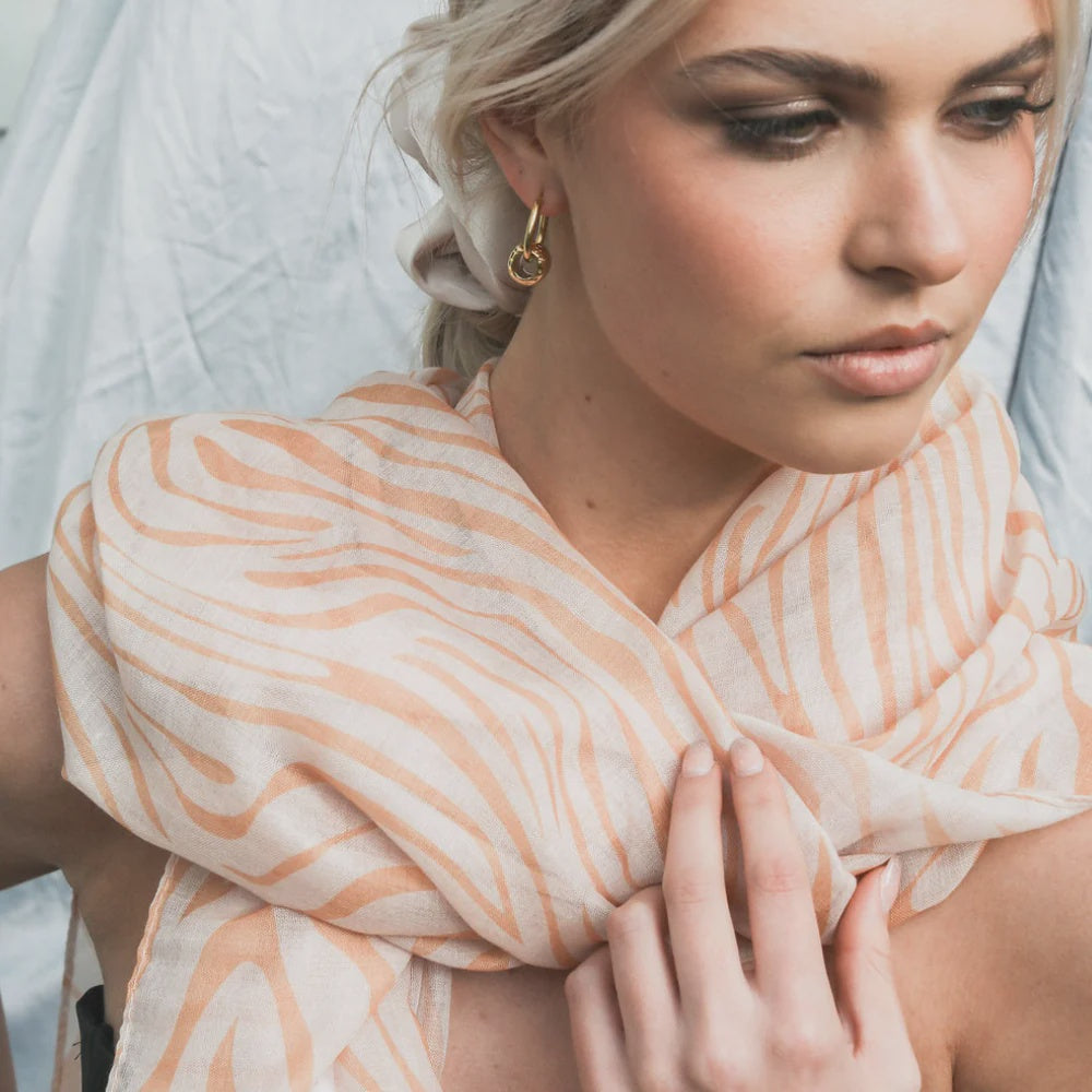 Queen of the Foxes | Scarf | Bronze Zebra Print