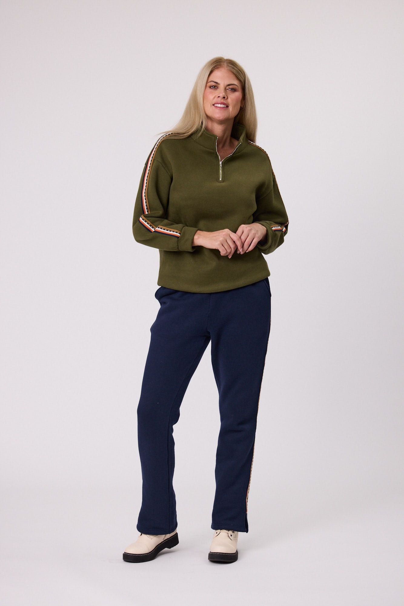 Democracy Zurri Fleece Tunic Khaki