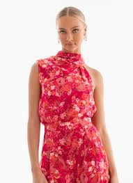 White Closet | Amada Floral Top | Pink & Orange