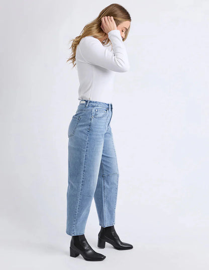 Ambrose Barrel Jean - Light Blue Wash