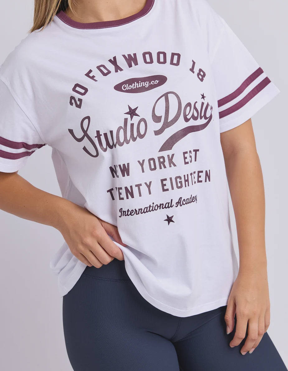Foxwood | Baseline Tee | White