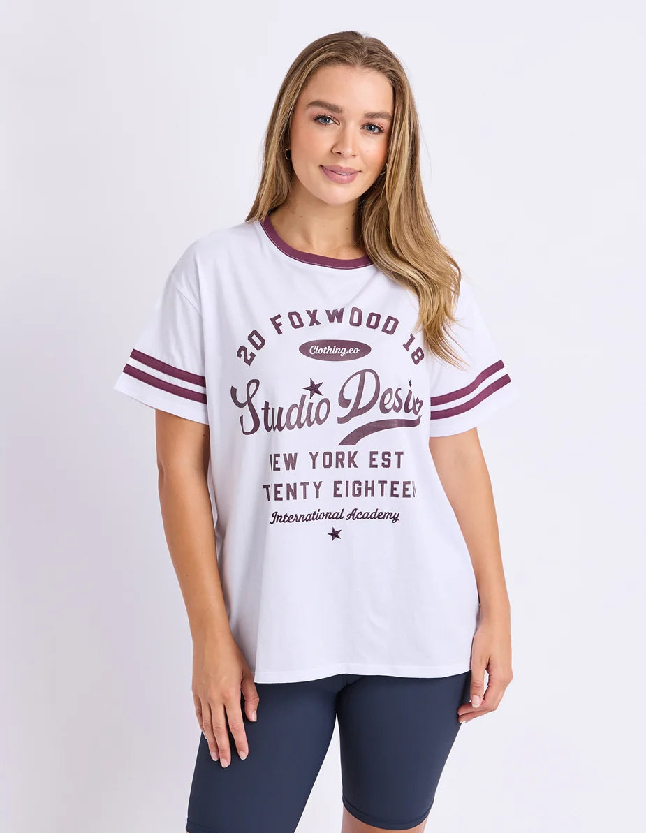 Foxwood | Baseline Tee | White