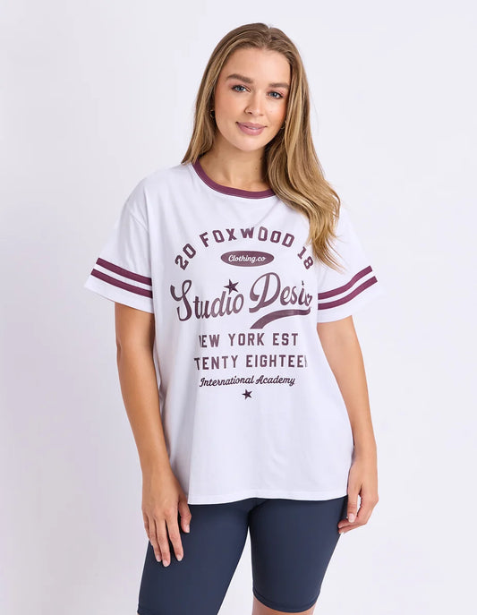 Foxwood | Baseline Tee | White