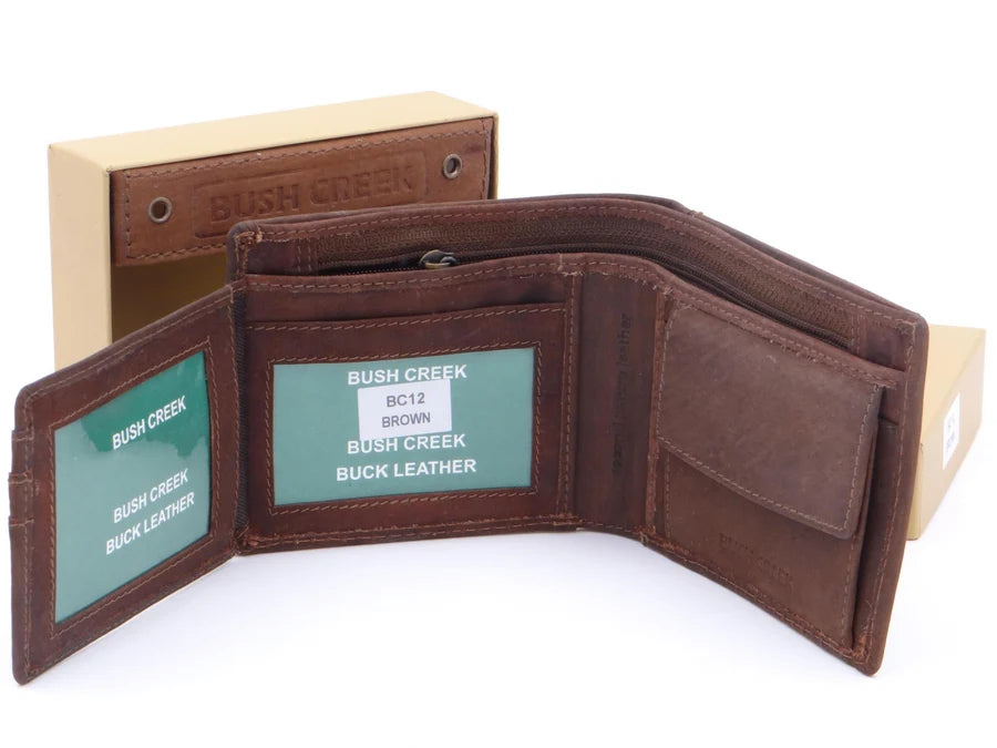 Second Nature Leather | Bush Creek Billfold Wallet | Various Colours