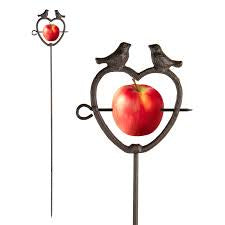 Bird Feeder Cast Iron Heart Ground Spike
