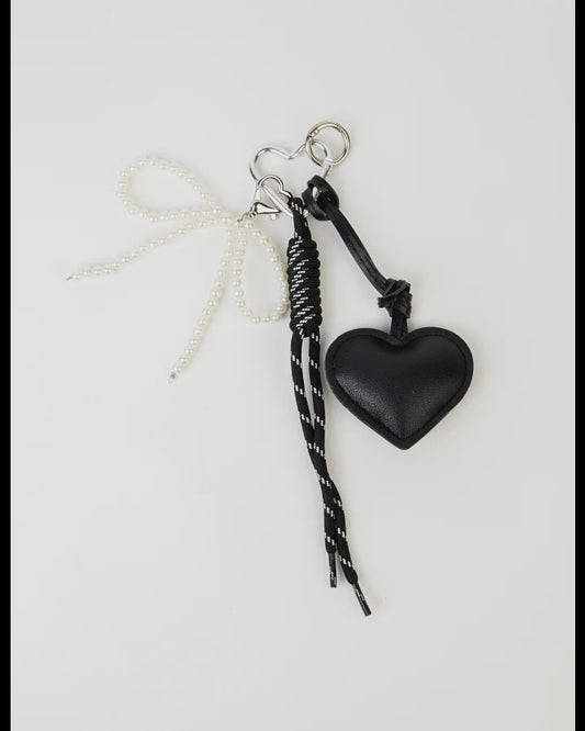 Stella & Gemma Black Heart Keychain