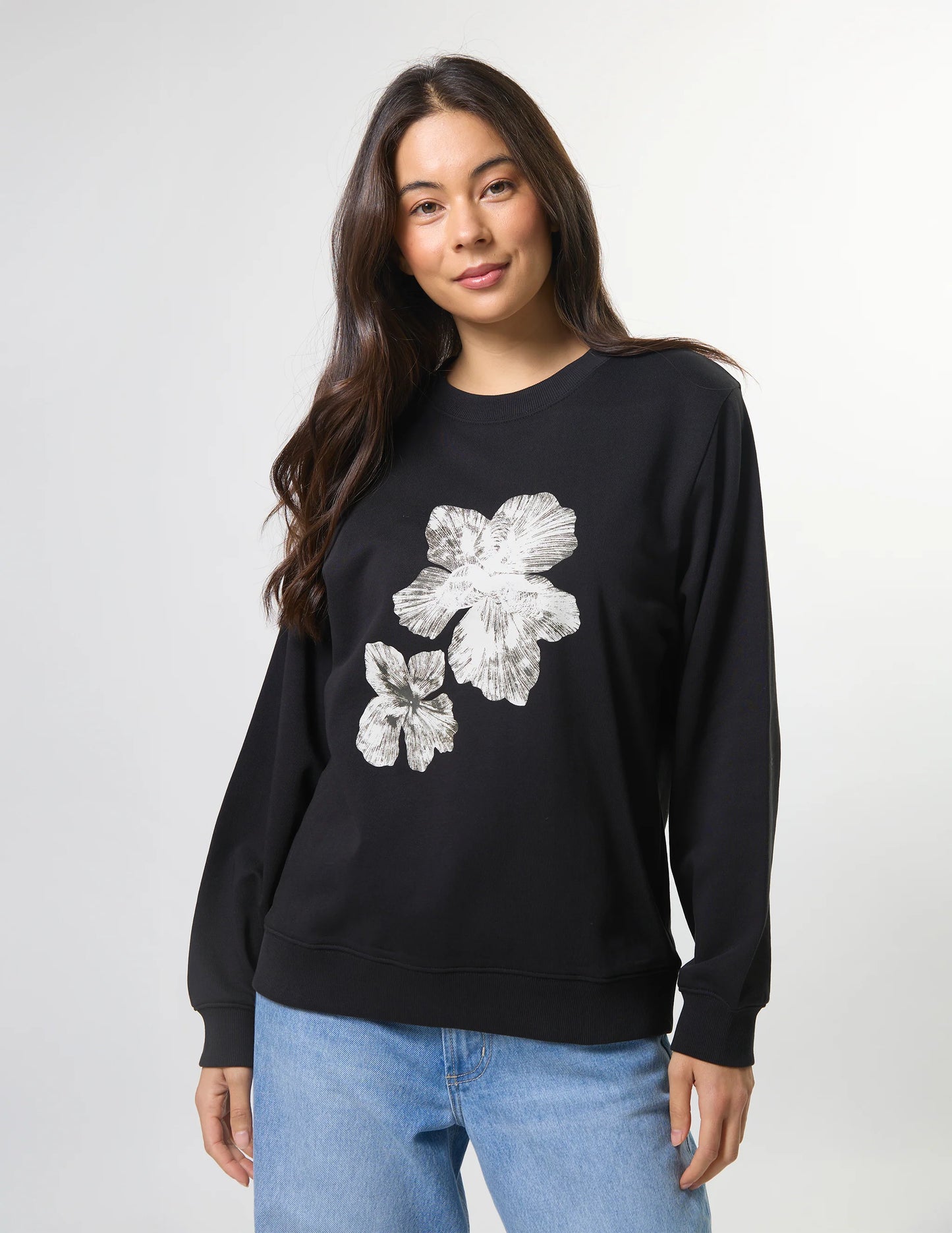 Stella + Gemma - Black Cocoa Blooms Sweat Shirt