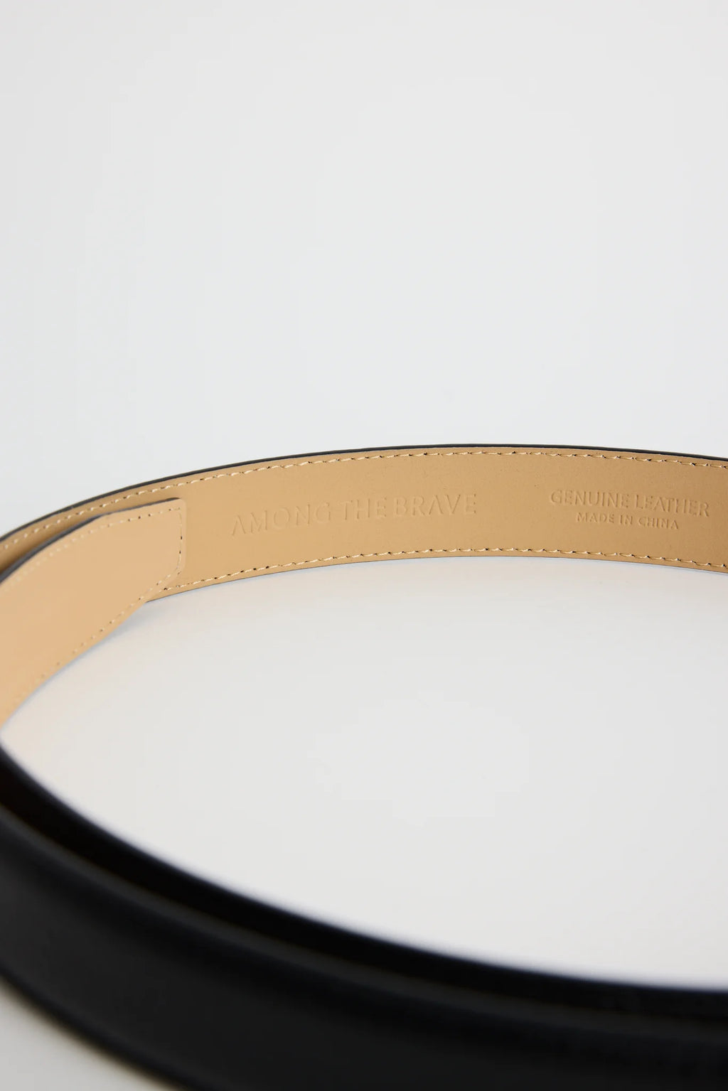 Among the Brave - Luxe Black Leather Belt