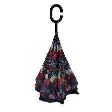 Artico - Umbrella - Black Floral