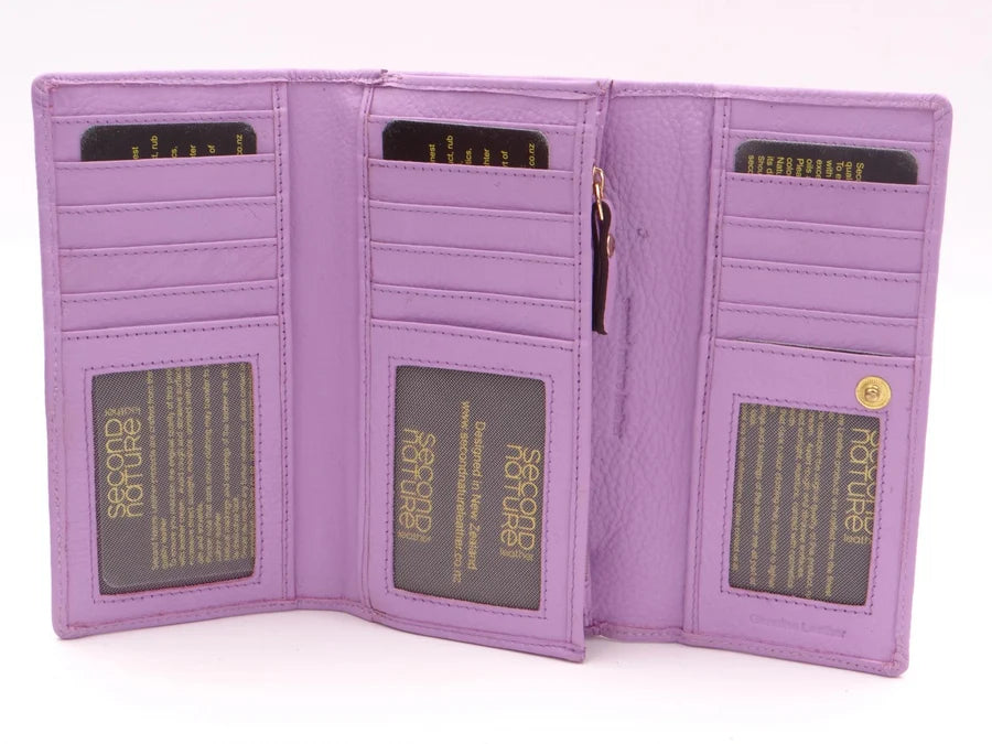Second Nature Leather | Large Women's Wallet | Various Colours