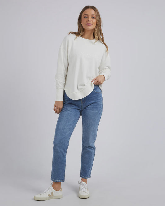 Foxwood | Simplified Metallic Crew | Ecru