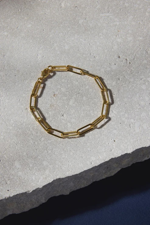 Stories to be Told - 14k Gold Plate Chain Bracelet