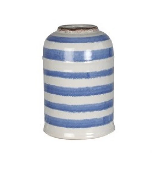 Farmhouse Churn Medium Blue Stripe