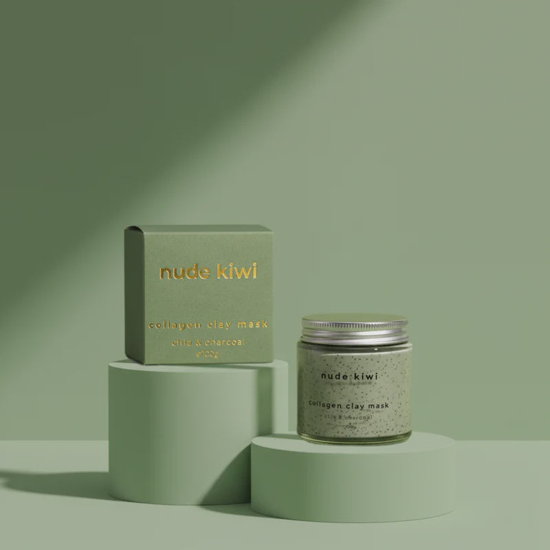 Nude Kiwi | Collagen Clay Mask 30g | Sweet Orange & Grapefruit