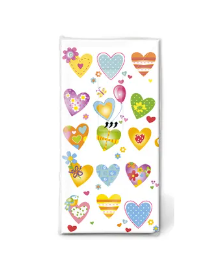 Uncle Zitos - Tissues - Colourful Hearts