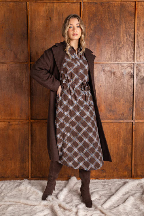 Foxwood - Edison Choc Check Dress