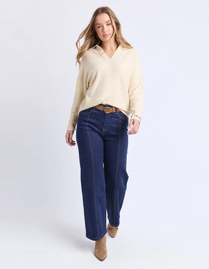 Foxwood Elea Knit Polo - Pale Yellow