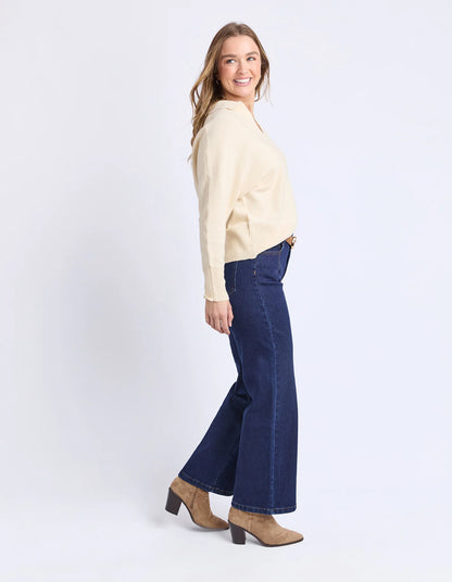 Foxwood Elea Knit Polo - Pale Yellow