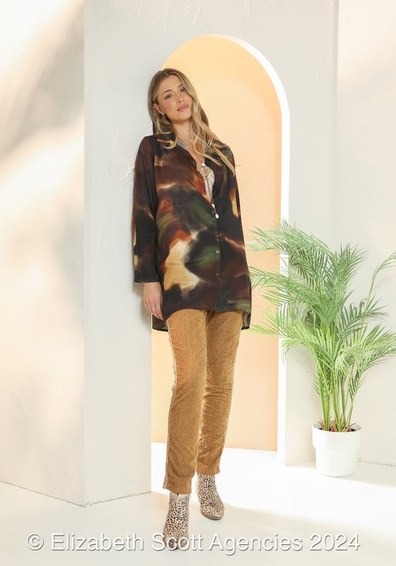 Elizabeth Scott - Tops - Mila Shirt Khaki XL