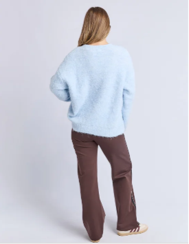Foxwood Flint Knit Crew - Ice Blue