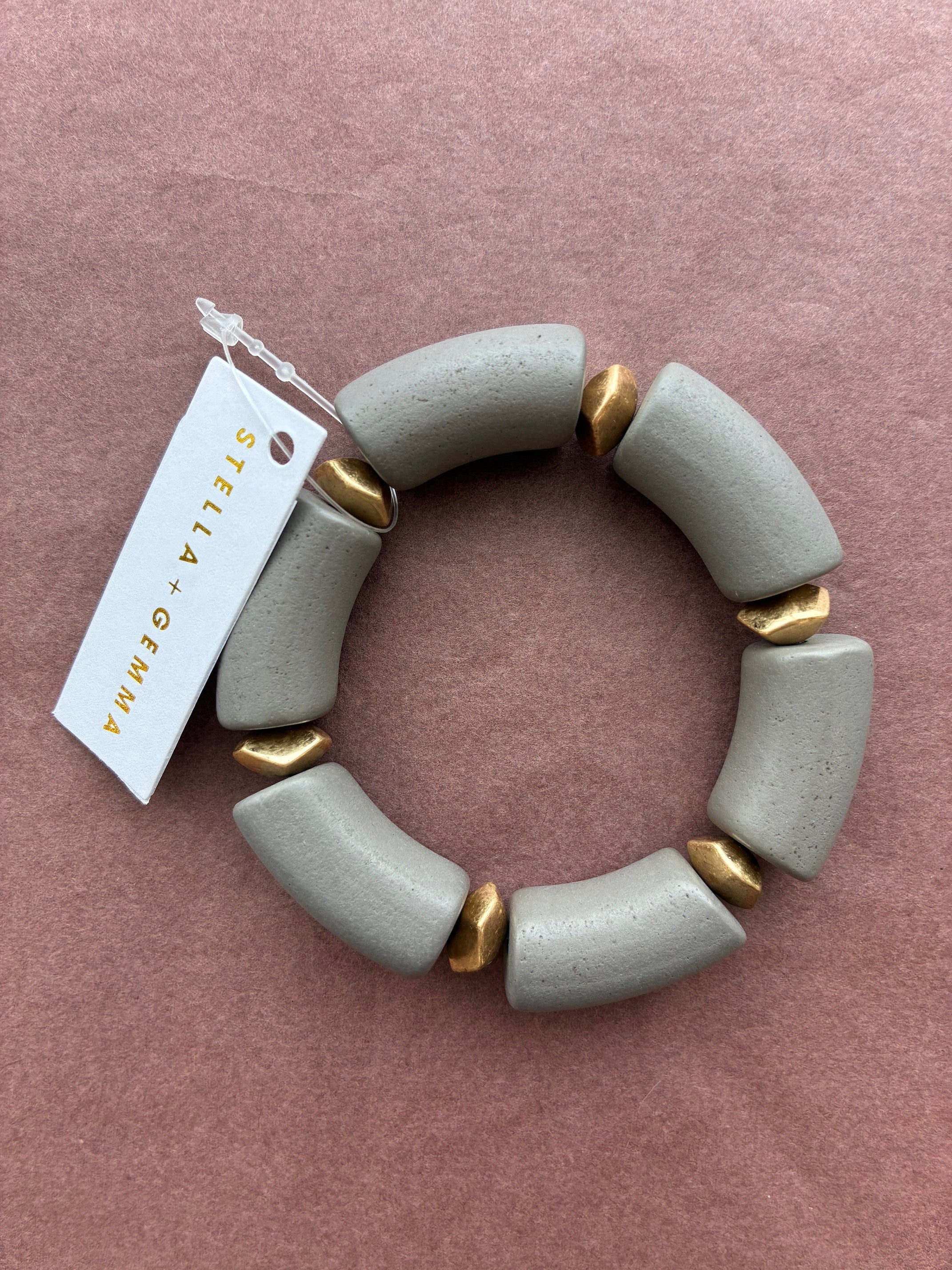 Stella + Gemma - Bracelet - Wood Beads Neutral