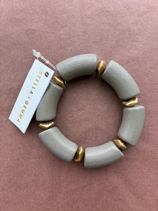Stella + Gemma - Bracelet - Wood Beads Neutral