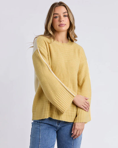 Foxwood Gwen Knit - Butter Yellow/White