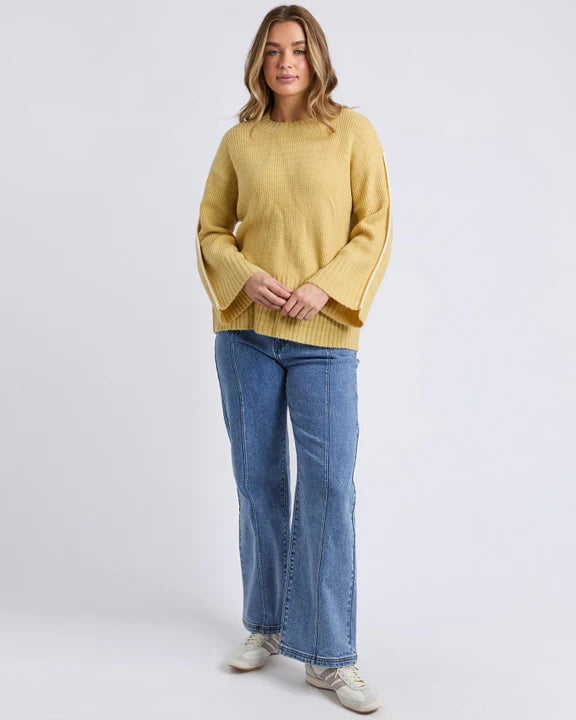 Foxwood Gwen Knit - Butter Yellow/White
