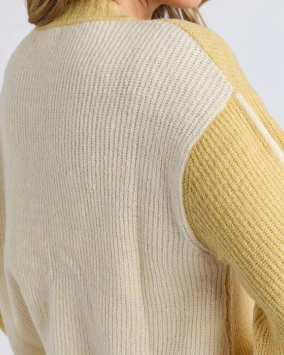 Foxwood Gwen Knit - Butter Yellow/White