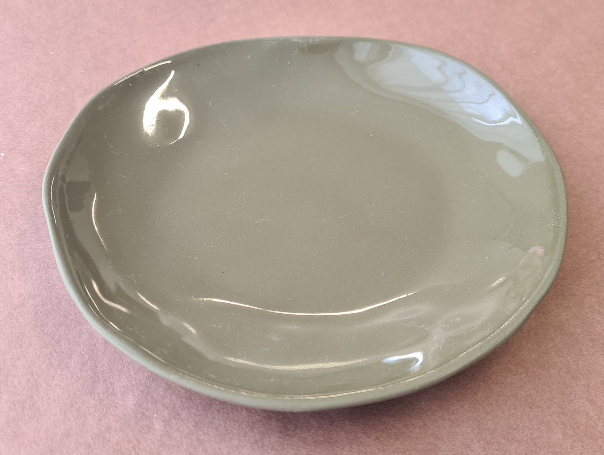 Ned | Haan Round Dish | Olive Green
