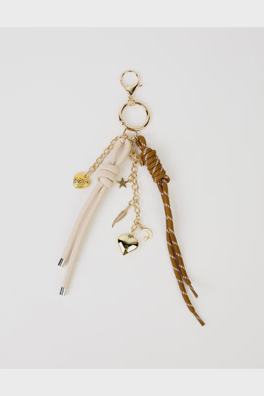 Stella & Gemma Gold Hearts Keychain