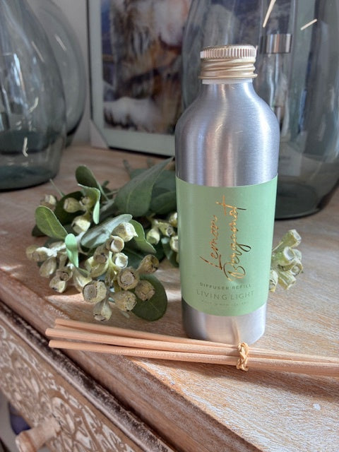 Living Light -  Diffuser Refill + Sticks - Lemon Bergamot