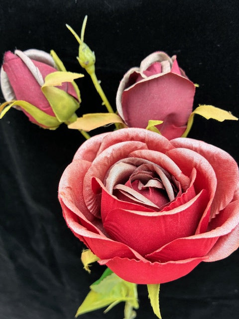 Green Sets | Faux Rose Stem | Merlot