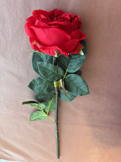 Artificial Cabbage Rose Red