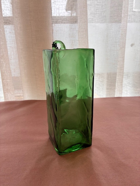 Green Glass Wall Vase