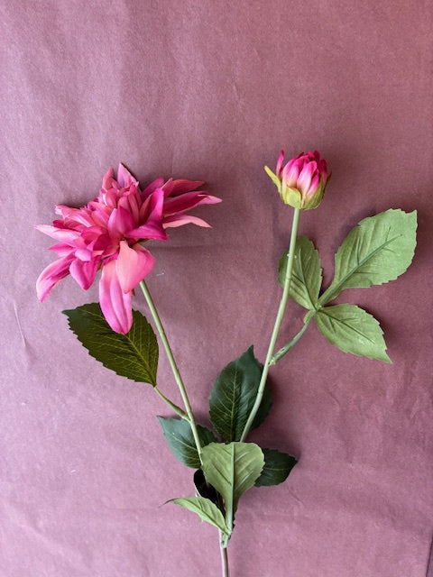 Pink Artificial Carmen Dahlia