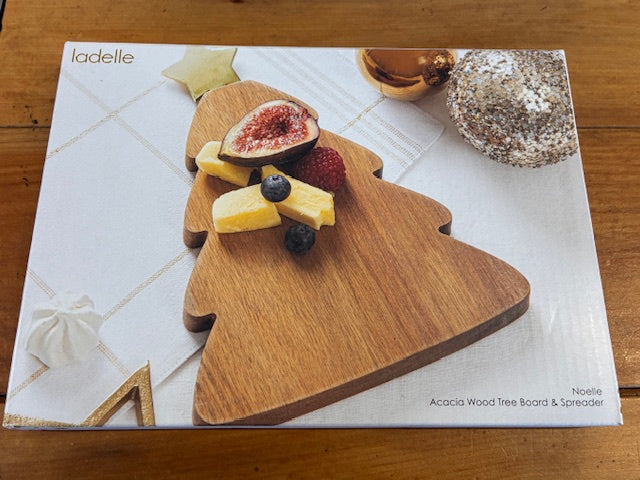 Ladelle - Noelle Acacia Wooden Tree Board with Spreader