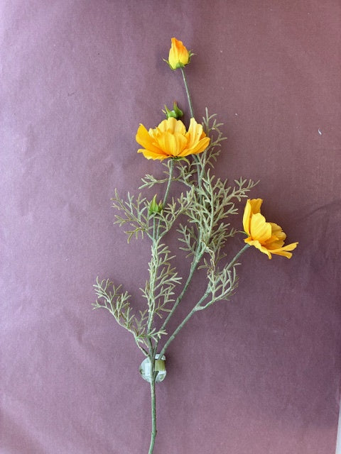 Flower Systems | Artificial Cosmos Spray | Yellow