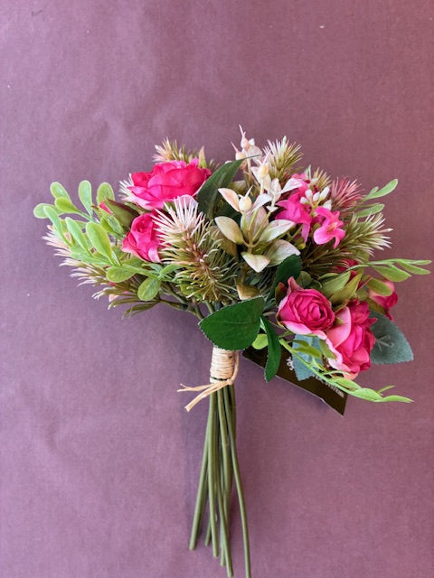 Artificial Pink Posy Bouquet