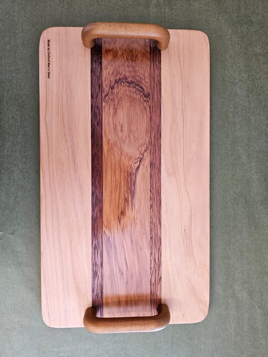 Oxford Men's Shed | Wooden Serving Board with End Handles | Natural