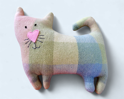 Fully Woolly | Wonky Cat Soft Toy | Pastel
