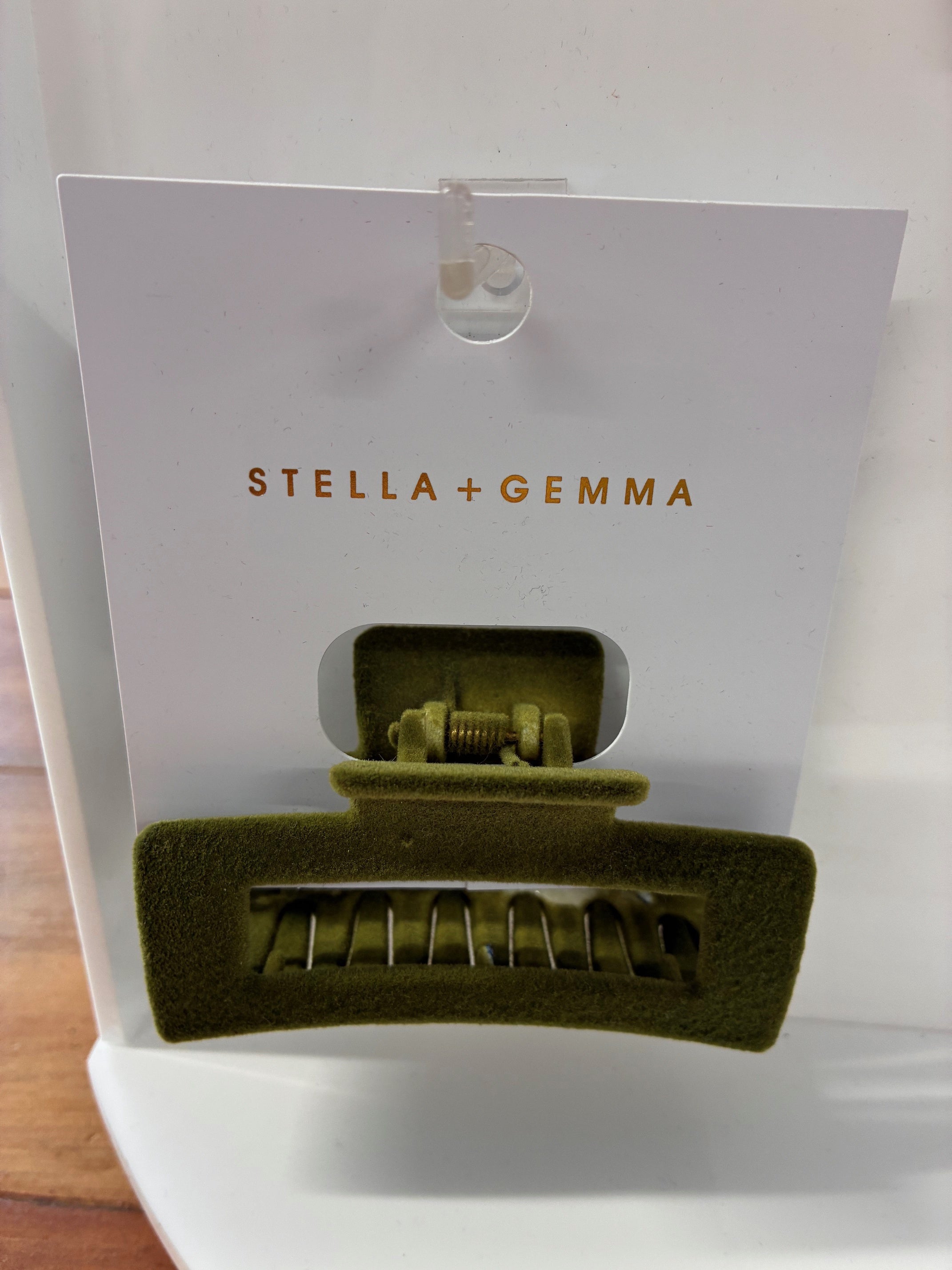 Stella + Gemma - Hair Grip - Velvet Kermit Green