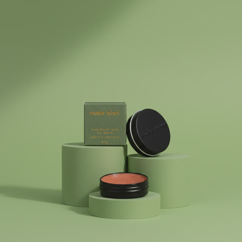 Nude Kiwi | Moisture Lock Lip Balm | Peach & Raspberry