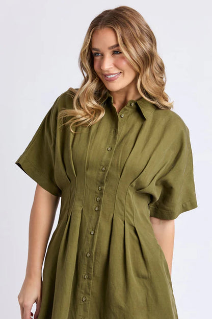 Foxwood | Marbella Dress | Moss Green