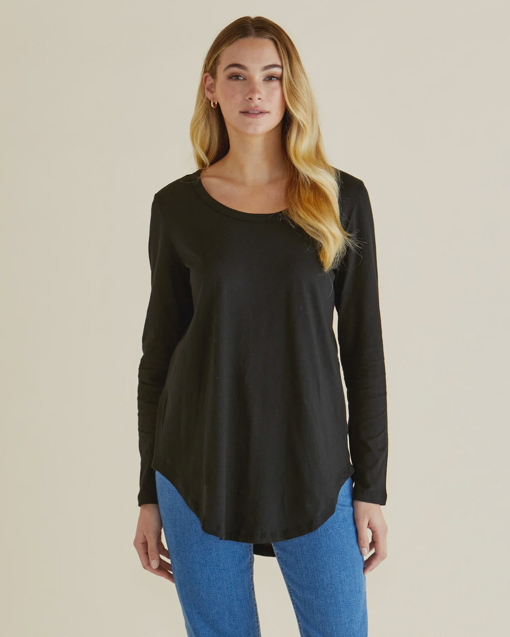Betty Basics Megan Long Sleeve Top - Black