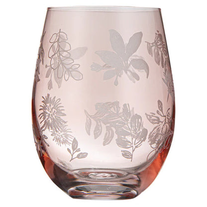 Mossman 4pc Blush Etched Tumbler Set
