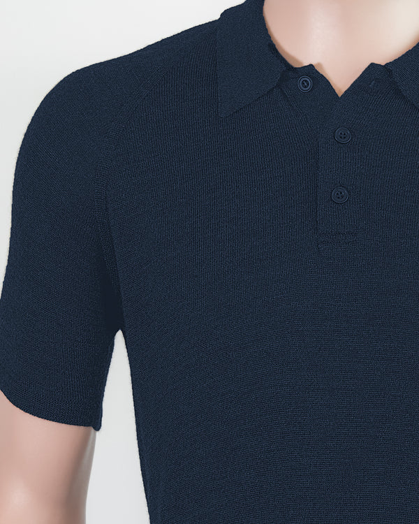 Acrux - Superfine Merino SS Polo - Navy
