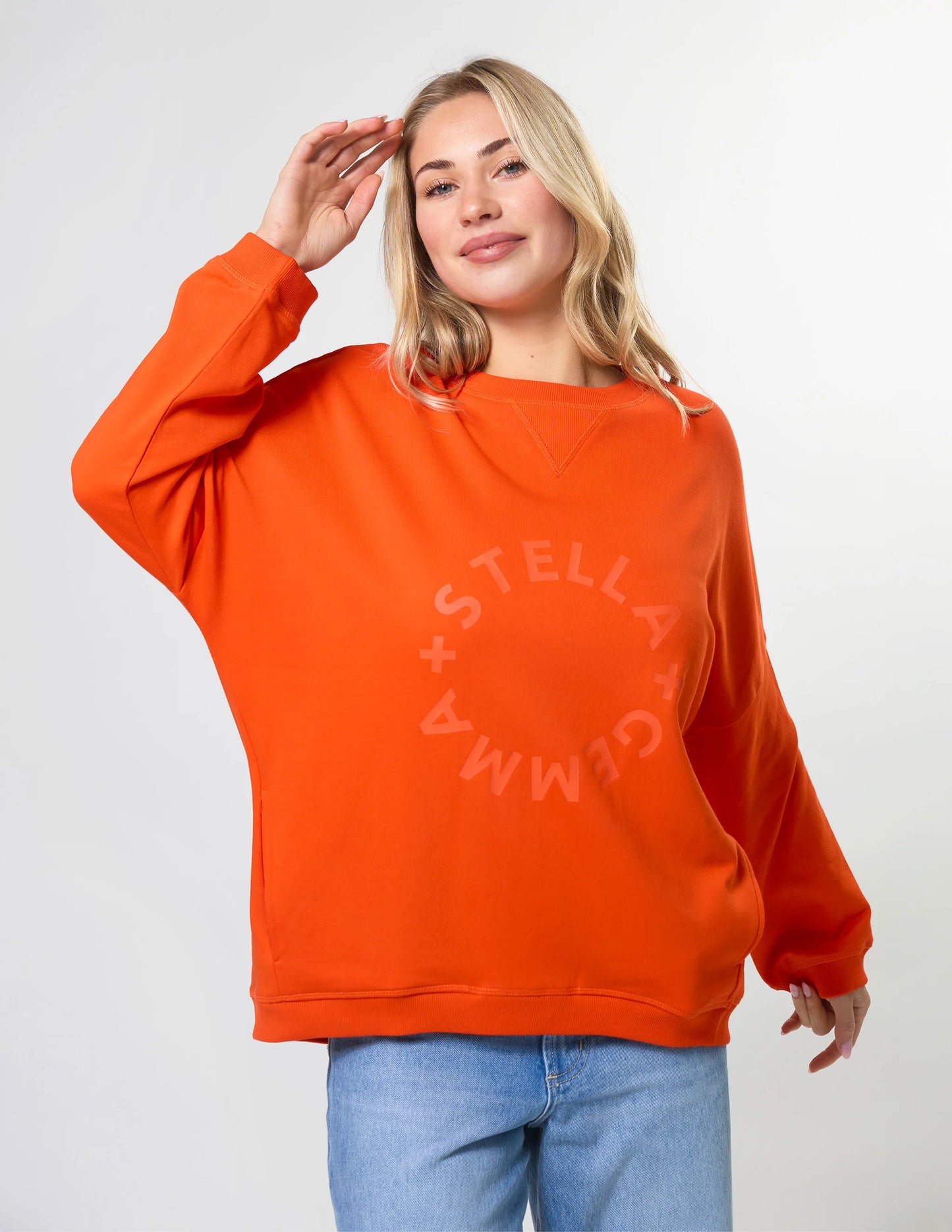 Stella + Gemma Newport Pocket Crew - Tangerine