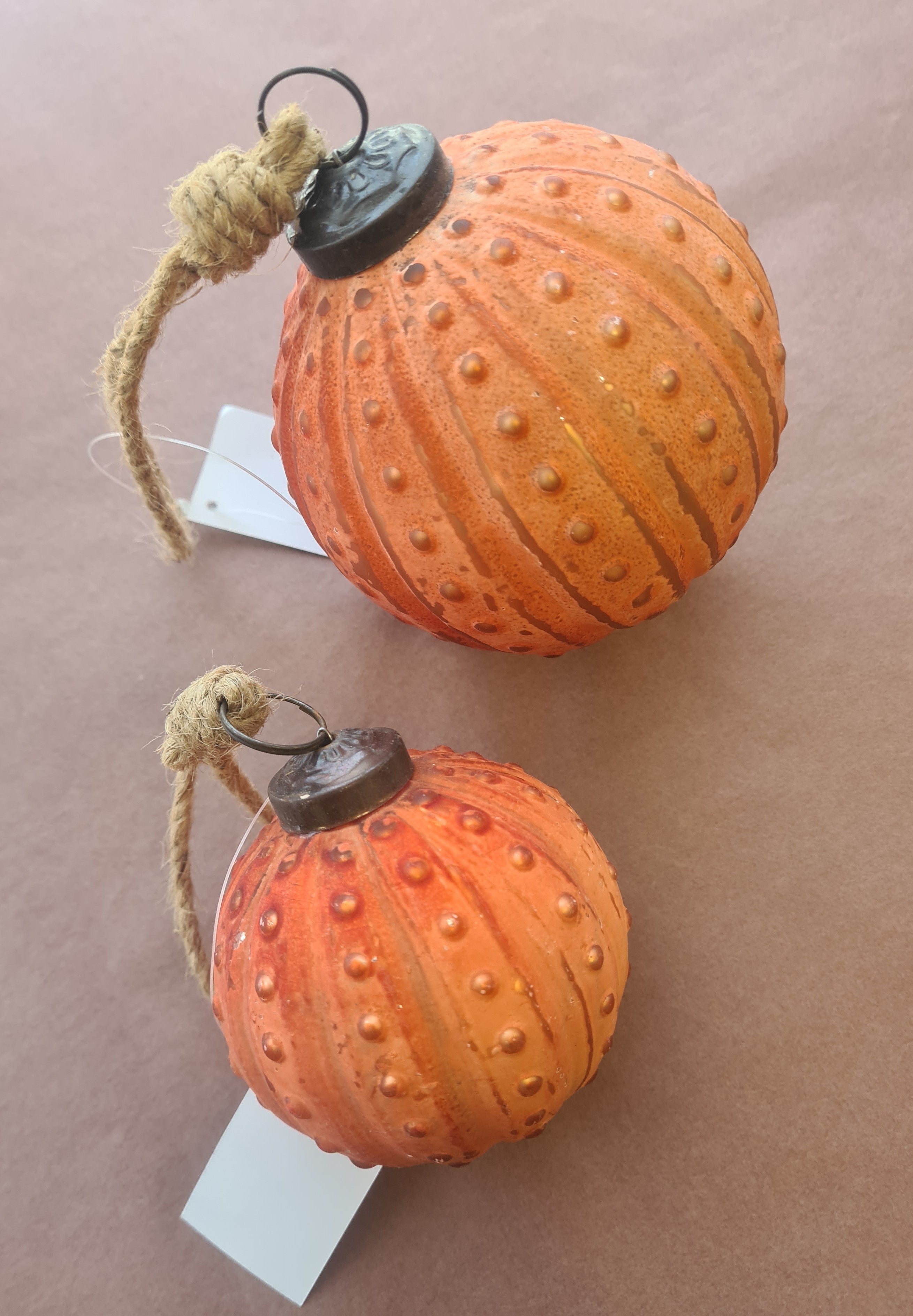 Red Ornate Round Glass Bauble 8cm