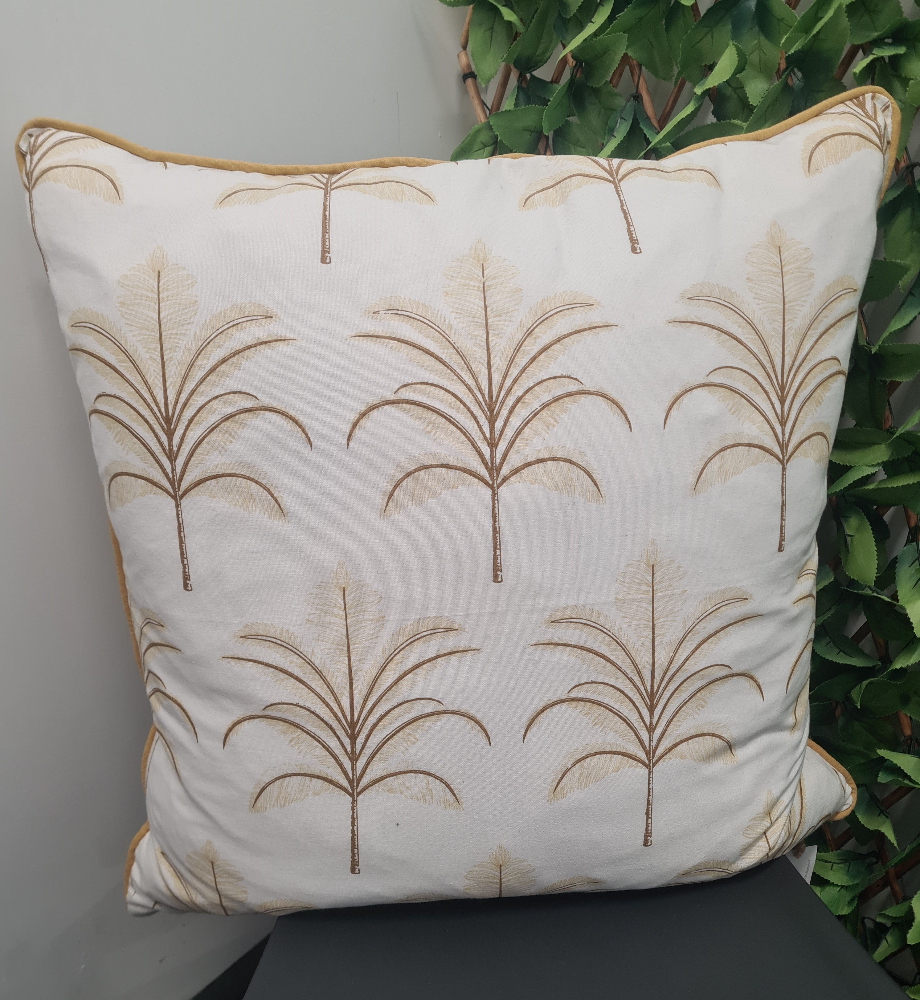 Hamptons Palm Tree Feather Down Cushion